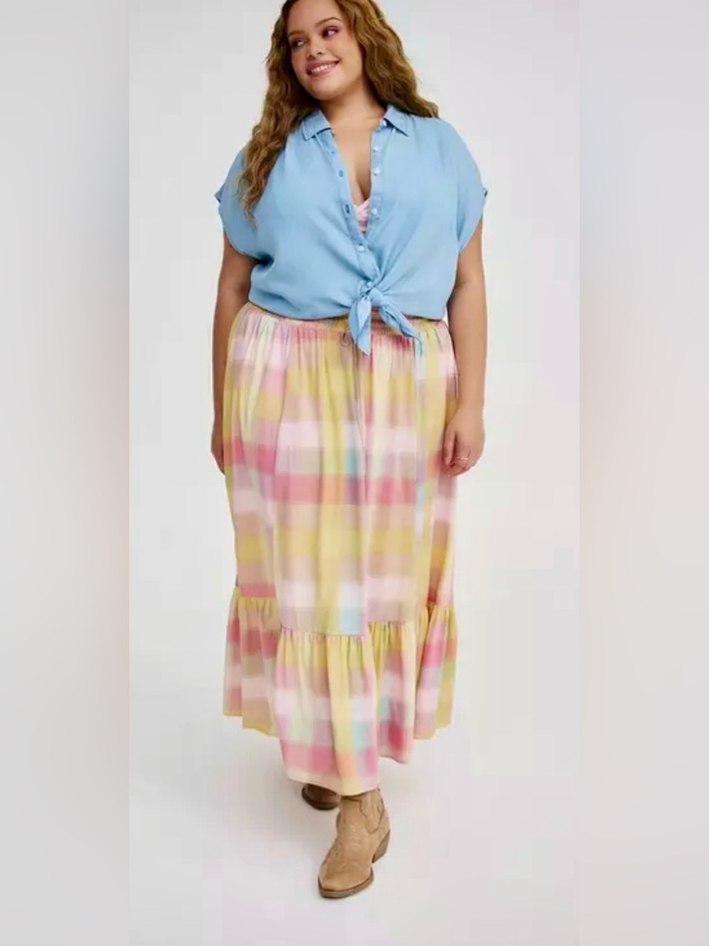Torrid Pastel Plaid Maxi Skirt
SIZE 2 = 18/20 **LIKE NEW** - Picture 11 of 13
